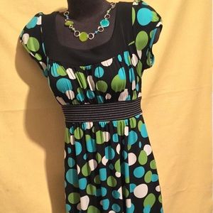 By Speechless, Black dotted dress tie back Sz. L